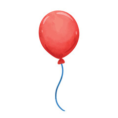 Red balloon isolated on white background, watercolor illustration vector, balloon clip art, balloons clip art, clip art balloons, red balloon flying up, gambar balon merah kartun © logomimi