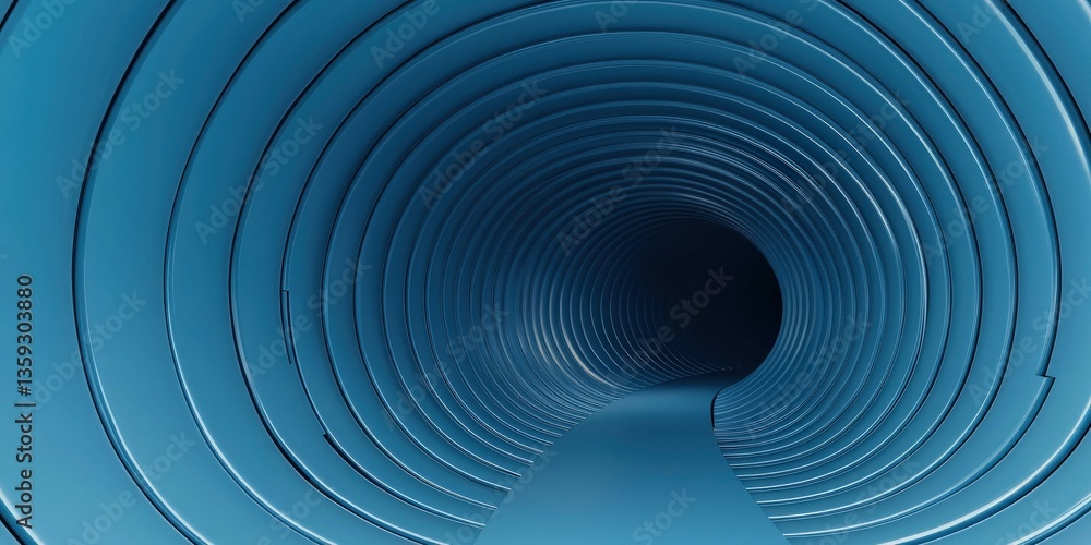 Poster cyber security awareness firewall infographic concept. abstract tunnel with concentric lines in shad