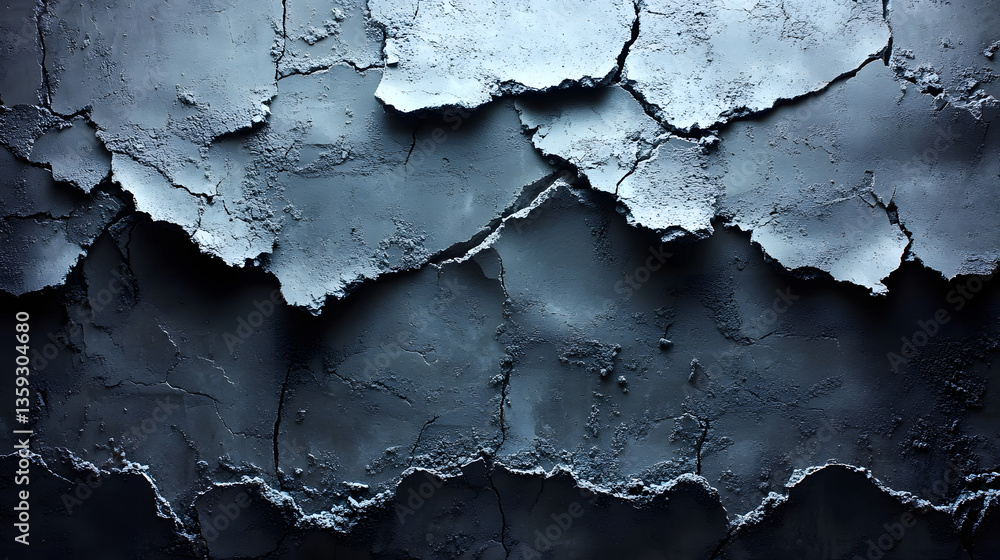 Poster decomposition of layers: the image showcases the texture and age in the peeling layers of a rough su