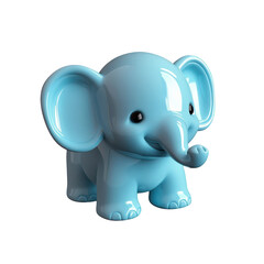 Obraz premium Cute Blue Elephant Toy: Playful Animal Figurine