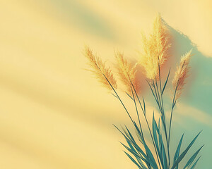 Summer photography background with spikes. Copy space.