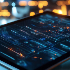 Exploring advanced data visualization techniques digital workspace infographic technology close-up innovation