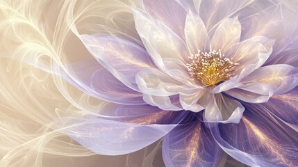 Obraz premium A beautiful and abstract floral design shows delicate light colors