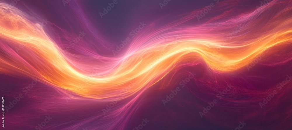 Aufkleber ethereal waves of digital light, an abstract background representing cloud-based streaming