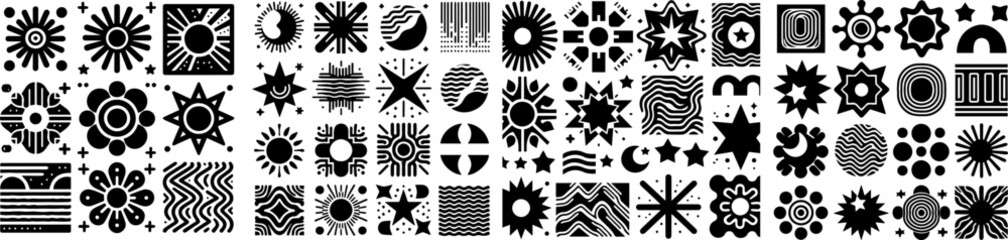 Black and white abstract seamless pattern