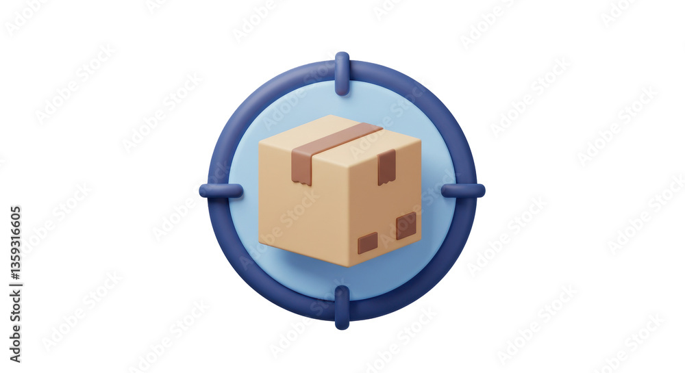 Poster isolated target with box