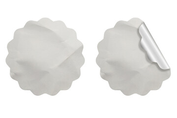 Blank Sticker Texture Design Set For Mockup Template