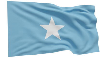 Isolated Waving Flag of Somalia