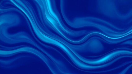 Naklejka premium Abstract blue waves create a soft, flowing motion with a liquid texture under digital light