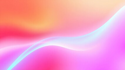 A smooth wave of pink and blue light curves through a digital fractal pattern