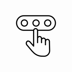 Interface control panel button icon vector sign