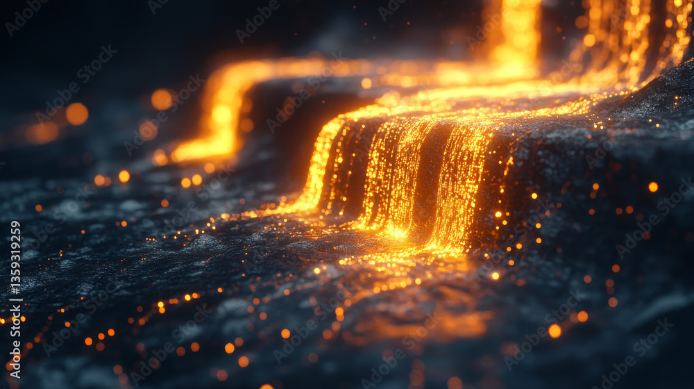 Poster blockchain technology. quantum processor in global digital world. abstract concept of architecture o