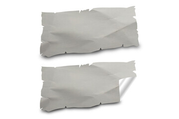 Blank Sticker Texture Design Set For Mockup Template