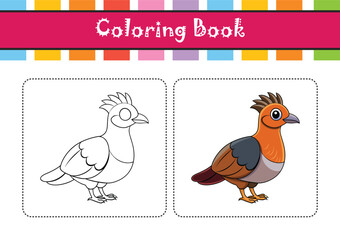 Obraz premium Vivid Coquerel's Coua Bird Design