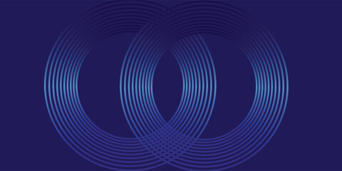 Abstract blue glowing geometric lines modern shiny blue circle lines pattern. Suit for cover, banner, brochure