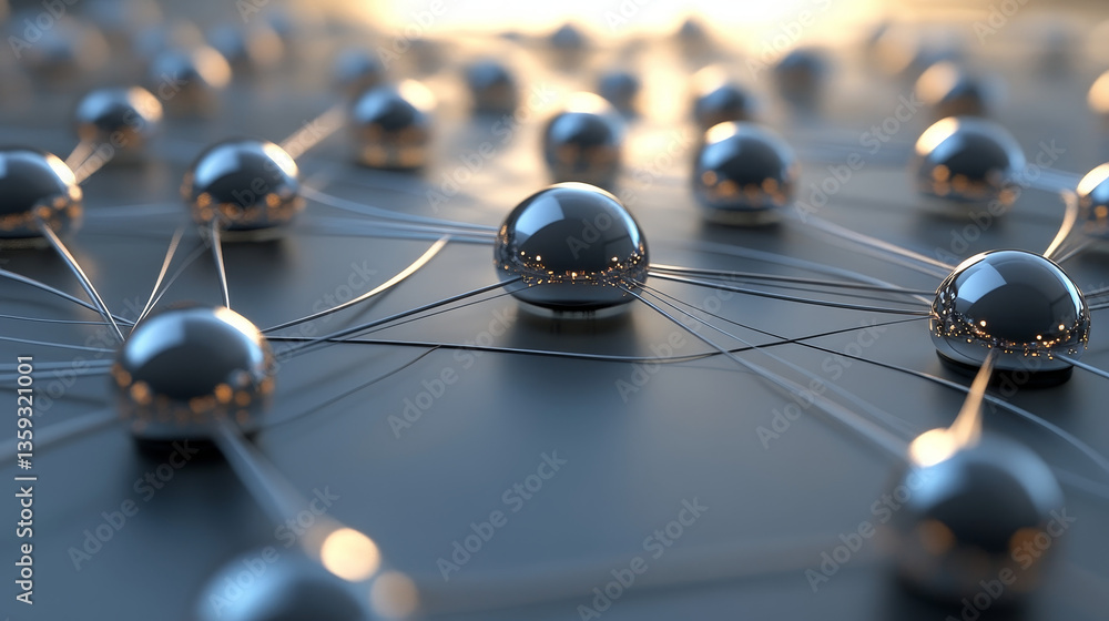 Poster global neural network. communication technology of the future. big data concept. 3d illustration of 