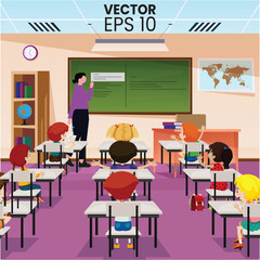 teacher in classroom with students