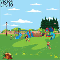 children playing in the park