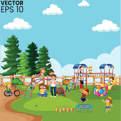 children playing in the park