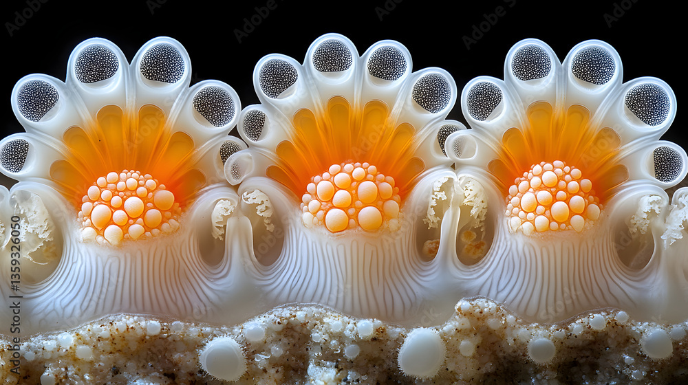 Poster delicate symmetry: an exquisite macro perspective unveils the intricate patterns and vibrant colors 