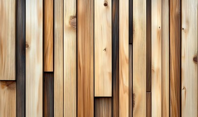 The modern plank surface features wooden panels for walls, vertical slats for facade cladding, and timber stripes