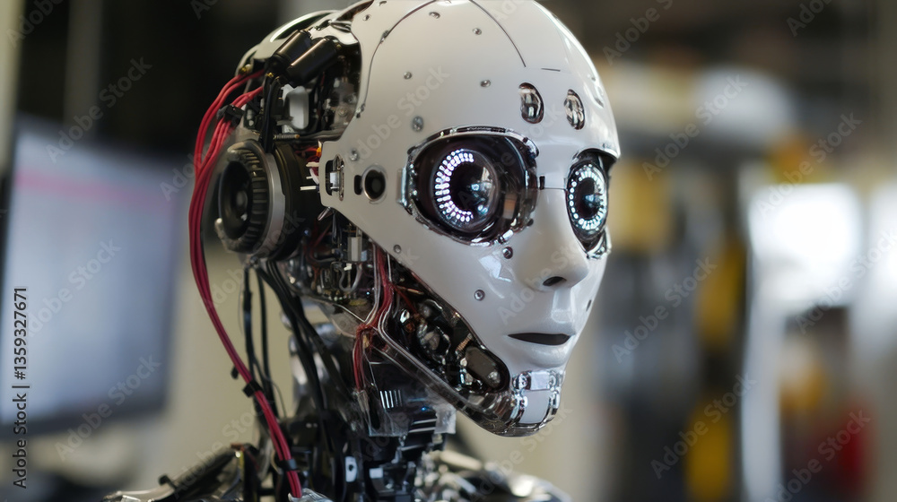 Poster artificial intelligence, digital mind, computer technology. motherboard, processor, cpu, quantum com