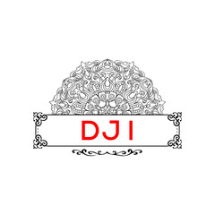 DJI creative minimalist letter logo.