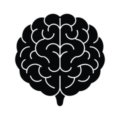 human brain vector shilhouette