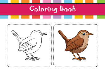  House Wren Bird Realistic Art