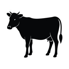 silhouette of a cow vector