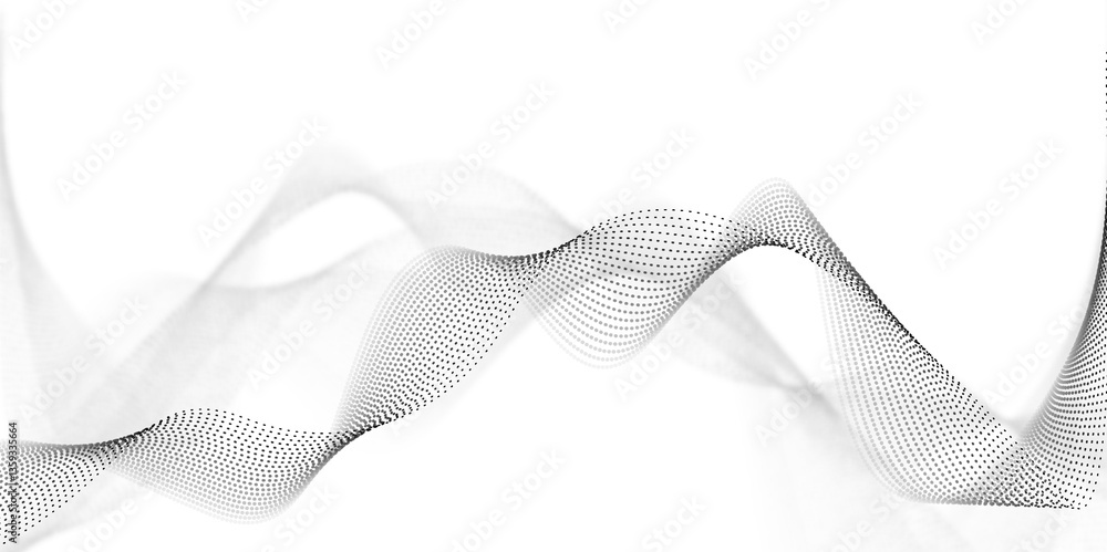 Poster abstract futuristic black wavy design with dots line. abstract wave design for website, business, te