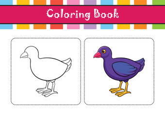  Purple Gallinule Bird Colorful Artwork