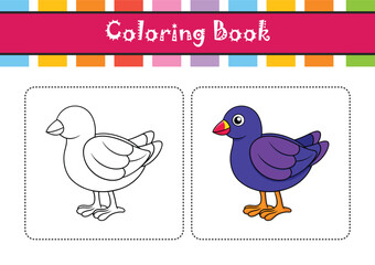  Purple Gallinule Bird Realistic Art