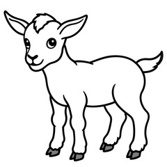 vector illustration of a goat