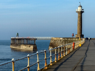 Fototapeta premium Whitby on the coast of North Yorkshire in the United Kingdom