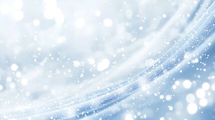 A snowy landscape with a blue background and white snow