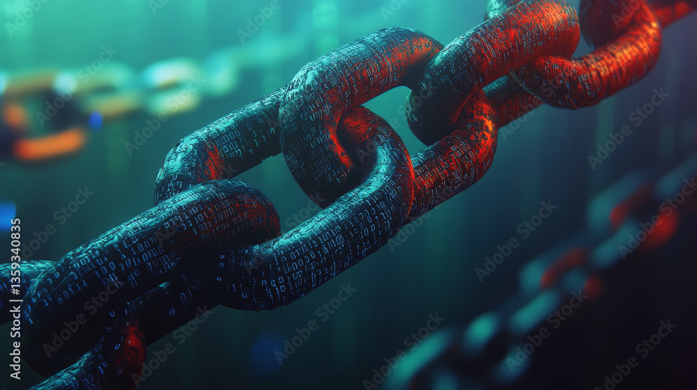 Poster global network. blockchain. neural networks and artificial intelligence. 3d illustration abstract te