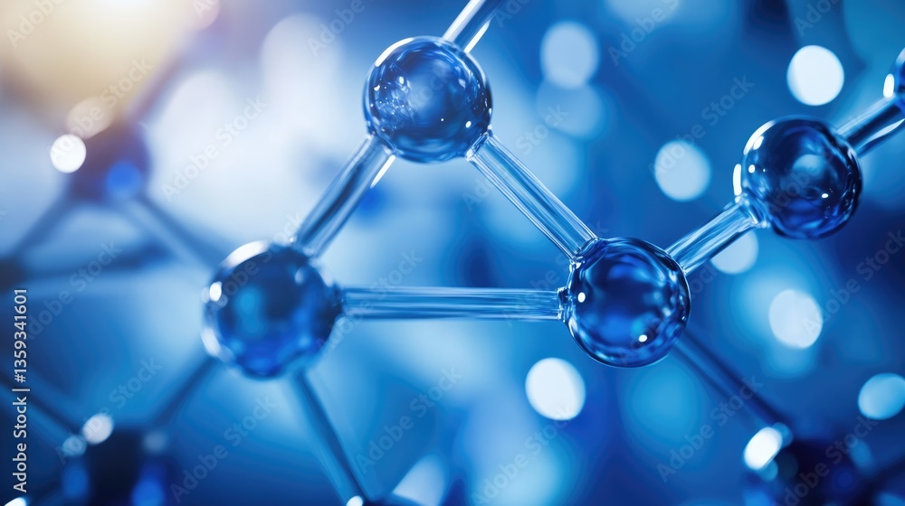 Poster molecular structure: a close-up view of a complex molecular model