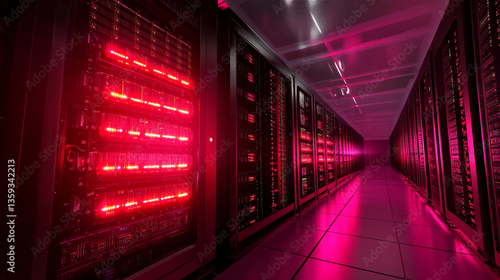 Poster cybersecurity matrix. futuristic background with a red-hot processor. calculation of data for an abs