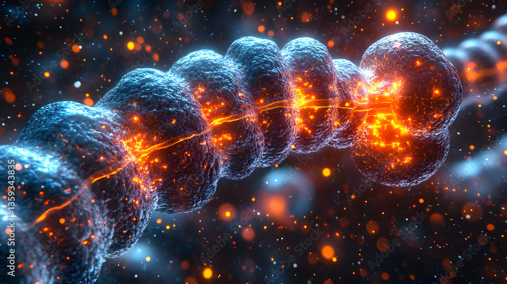 Poster dna helix's glowing structure: exploring the complexities of genetics, this image showcases a vibran