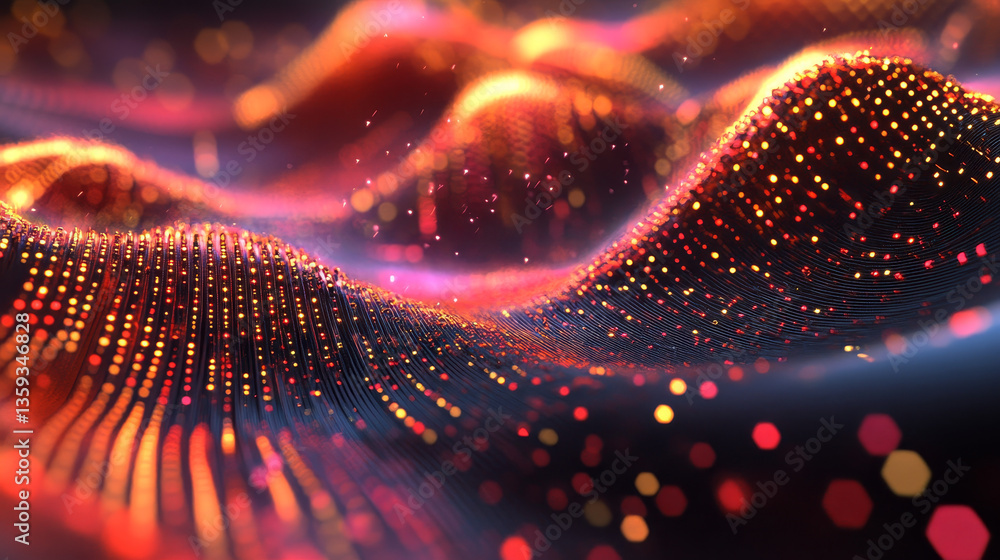Poster binary code, digital data field, information flow. 3d illustration of ones and zeros, tech backgroun