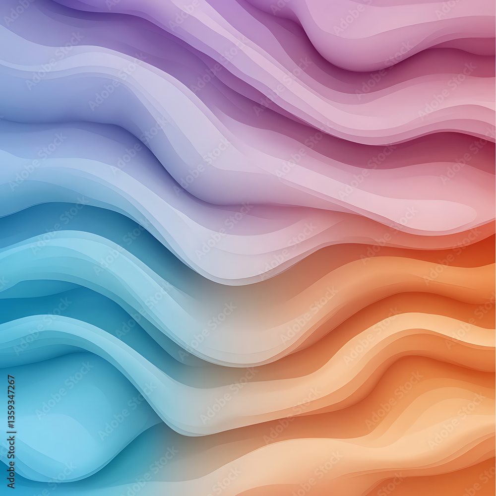 Poster flowing abstract patterns digital art colorful waves creative environment vibrant viewpoint modern c