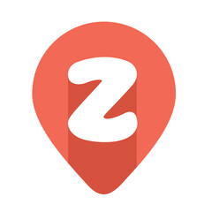 Letter Z map pin logo icon design template elements, initial Z location logo symbol vector
