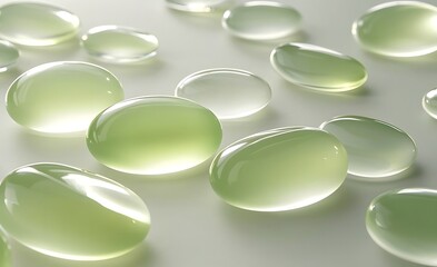 pills on blue background