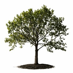Fototapeta premium Isolated tree on a white background for architectural use