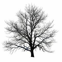 Obraz premium Isolated tree on a white background for architectural use