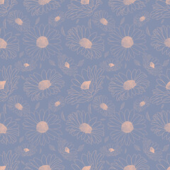 Floral pattern, line drawing of floral patterns, used in fabric design.