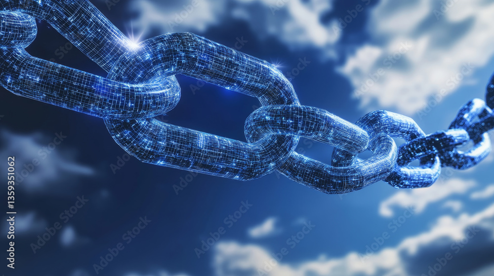 Poster blockchain, big data, data processing, cloud database. virtuality and ai. information blocks, digita