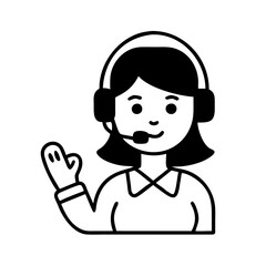 Customer services hand drawn illustration