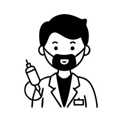 Dentist Hand draw illustration